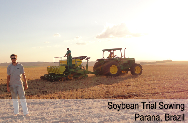Soybean trial sowing - Parana, Brazil