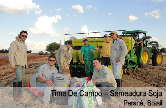 Time de campo para semeadura de soja - Paraná Brasil
