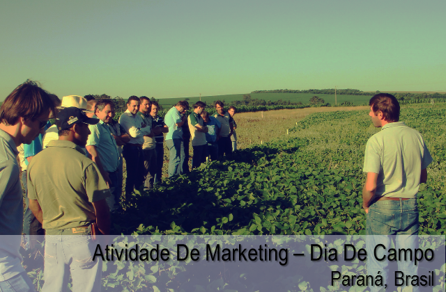 Atividade de marketing em dia de campo - Paraná, Brasil